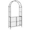 Garden Arch Arbor Trellis with Gate Patio Plant Stand Archway-Black